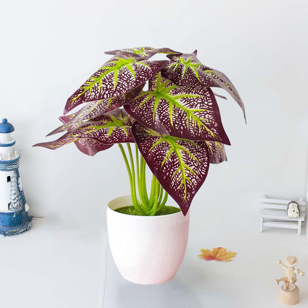 Yellow Potted Plant Brown Fake Plant Flowers Floral Décor