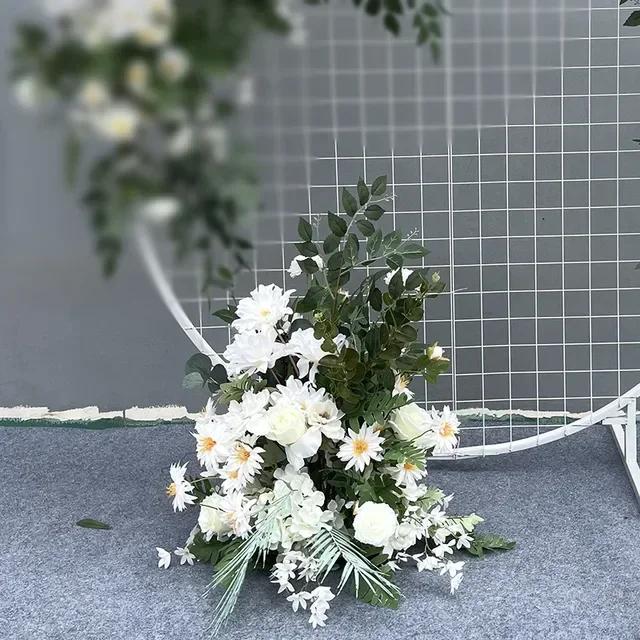 Champagne Matrimonio Fiori Artificiali Fila Feste Centrotavola Arco Decorazione Parete Finestra Sfondo Disponi Oggetti di Scena Foglia Appesa Floreale