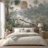 Vintage Tropischer Dschungelsee Wandbild Tapete Palme Botanische Landschaft für Wohnzimmer Schlafzimmer Dekor Kleister erforderlich