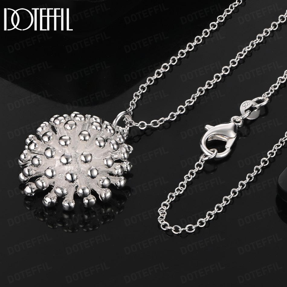 925 Sterling Silber Feuerwerk Anhänger Halskette Modeschmuck