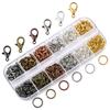 A Set Jewelry Findings 4mm/5mm/6mm/8mm/10mm Open Jump Rings Split Rings Lobster Clasps 6 Colors  Hooks Jewelry Making Supplies