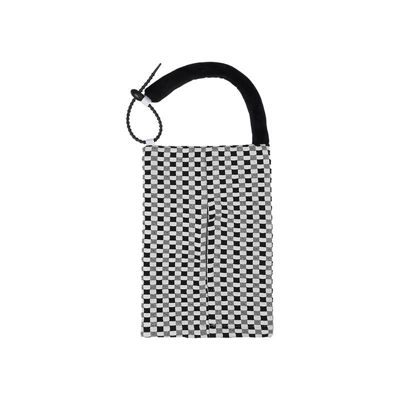 Modern Minimalist Car Tissue Holder With Polyester Fabric For Home And Travel Use
