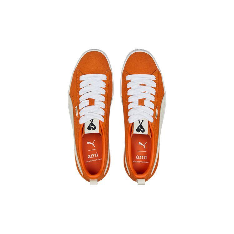 AMI X Puma Suede Vintage Jaffa Orange Unisex Sneakers Marshmallow 386674-01