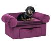 VidaXL Dog Sofa with Drawer Bordeaux 75x50x38 Cm Plush Sofa Animals 171081