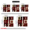 2pcs,2D Plane Printing Curtain Popular Christmas Patchwork Durable Polyester (without Rod) Gifts for Bedroom, Kitchen, Office &