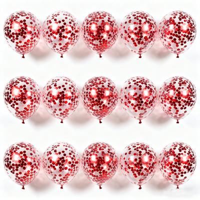 2g/pc Colorful Confetti Balloons Colorful Glitter Balloon 12inch Aluminum Foil Confetti Transparent Latex Balloon Decoration