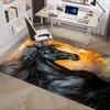 Black Horse Theme Office Chair Mat: Large Size Office Carpet for Home Decor, Sofa Rug, Gift Suitable for Bedroom, Living Room, and Various R