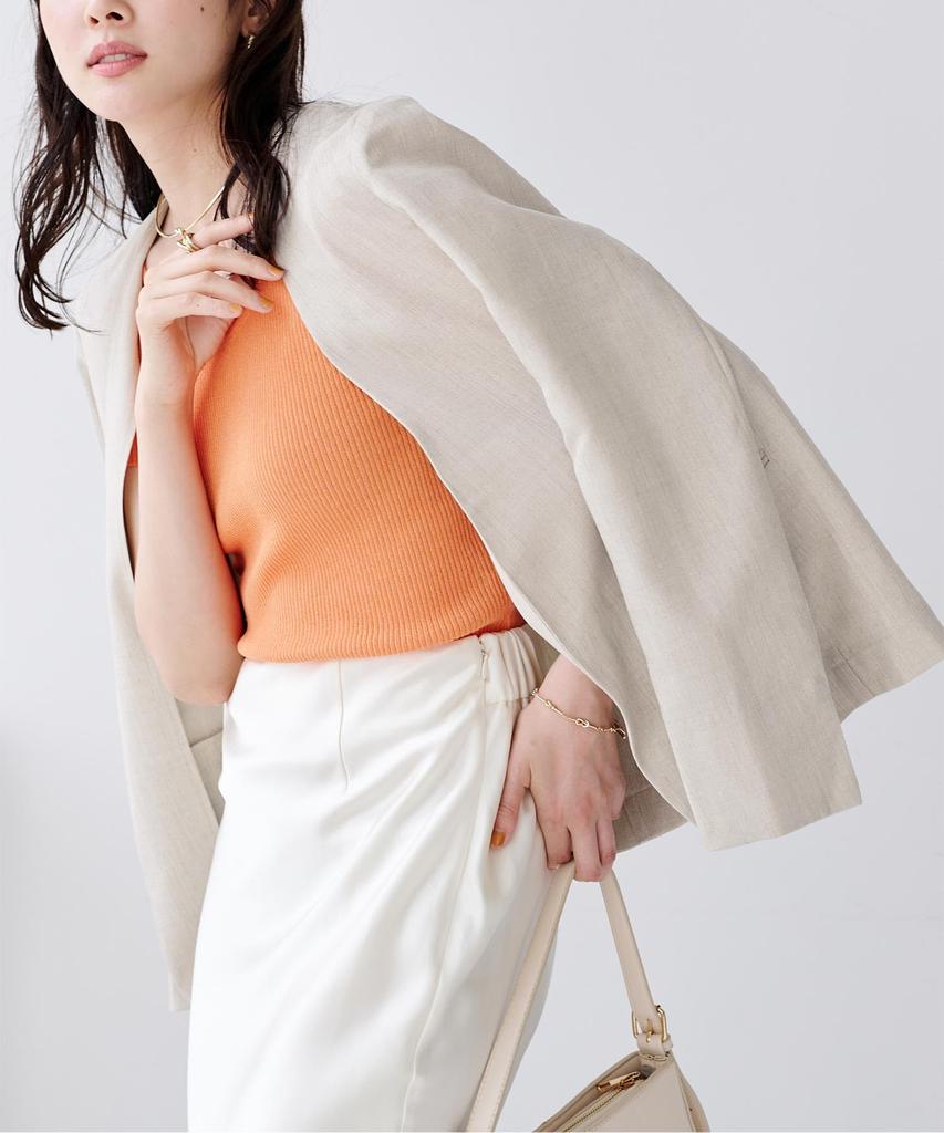 Ihre leinenähnliche kragenlose Jacke (BDXN1960), Damen, Hellbeige, Größe S