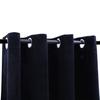 Zatemňovací závěs - vidaXL - Černý samet - 290x245 cm - Kovová očka - Pratelný