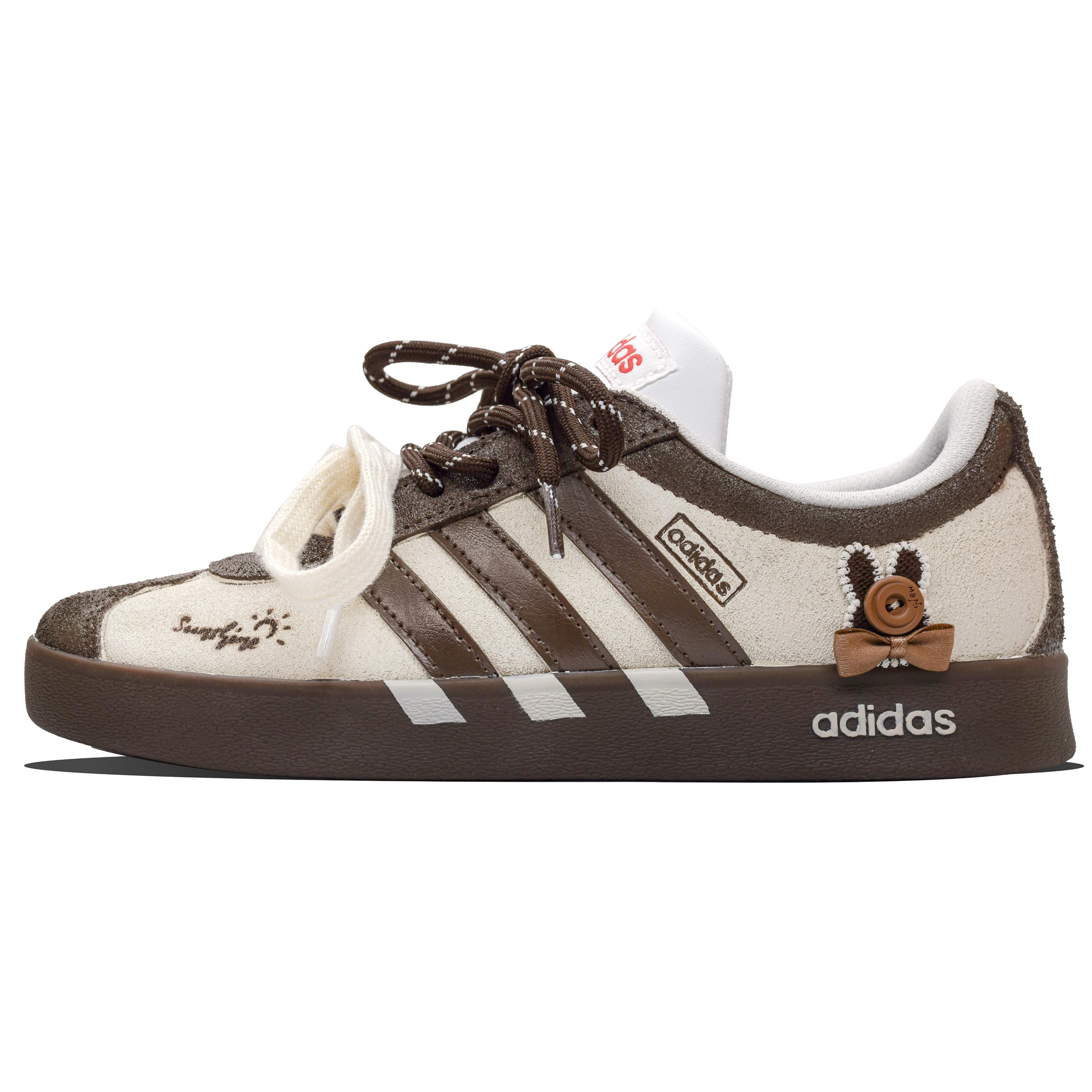 

Adidas VL COURT 2.0 Tianxia Manufacturing, Western Mocha Wear resistant And Lightweight Low top Skateboard Shoes Unisex HQ1802(Team164-) 35⅔