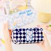 Lovely Pencil Case Cute Cartoon Bear Bunny Checkerboard Pencil Bag Student Stationery Storage Bag Back To Shcool