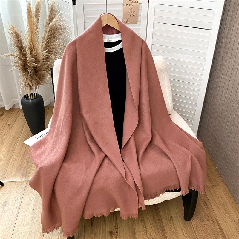 Winter Scarf For Women Cashmere Warm Solid Pashmina Blanket Wraps Female Thick Soft Bufanda Tassel Shawl Wrap Poncho Echarpe