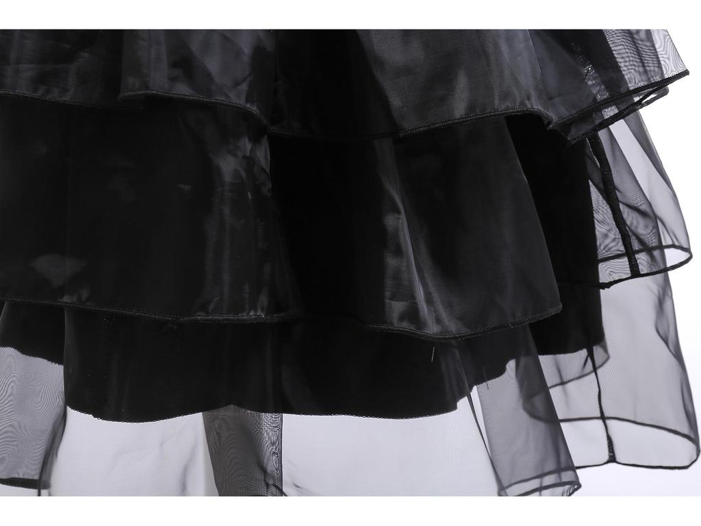 Wednesday Addams Family 2025 Black Princess Dress Halloween Cosplay Costume