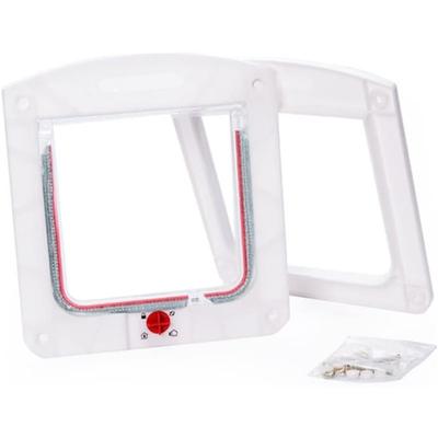 For Indoor Use Pet Door Adjustable Plastic Interior Cat Flap Door With Lock For Cats And Dogs For Walls And Windows
