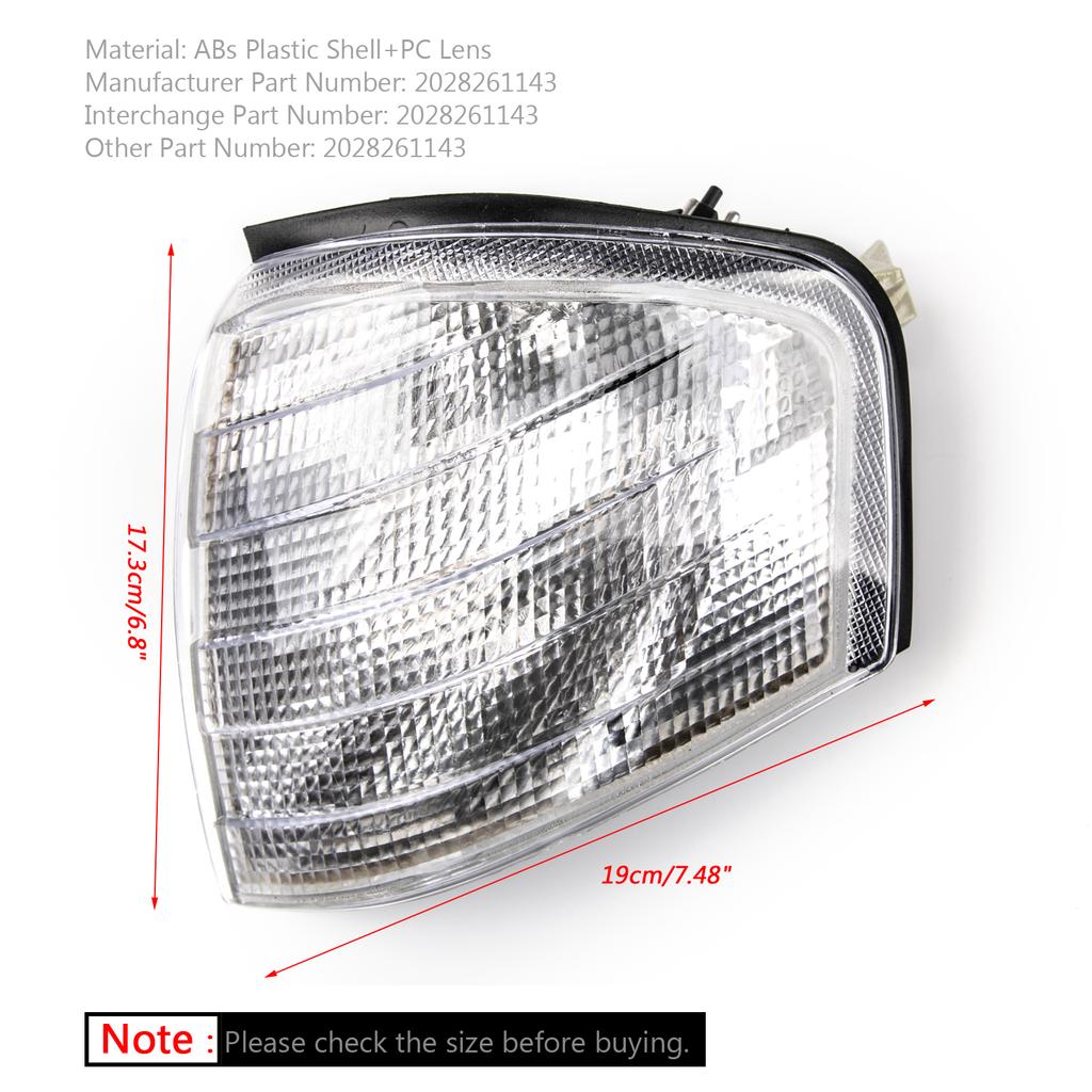 2028261143 Corner Lights Turn Signal Lamps for Mercedes Benz C Class W202 1994  1995 1996 1997 1998 1999 2000