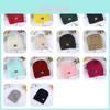 Chapéu de Tricô da Moda para Crianças Lã Macia e Quente Gorro Para Meninos e Meninas Inverno Primavera Outono