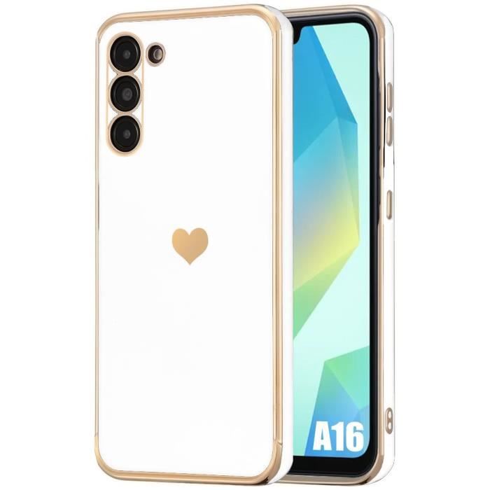 Luxury Case - Booling - for Samsung Galaxy A16 - Flexible - Anti-scratch - Golden Heart Pattern