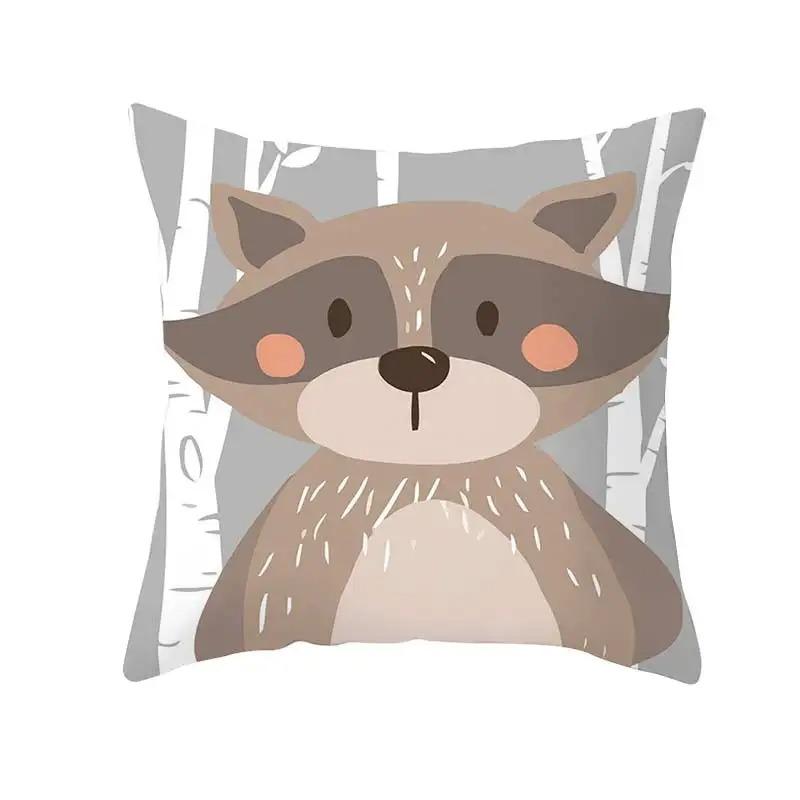 Funny Cute Animal Print Pillowcase Car Ornaments Office Living Room Home Pillowcase