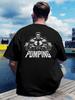 Motivational "PUMPING" Graphic T-shirt - Black with White Print