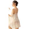 Sweet Super Fairy Mesh Suspender Pajamas Women's Summer Day Pure Desire Wind Medium Long Pajamas Loungewear Sexy Underwear Women
