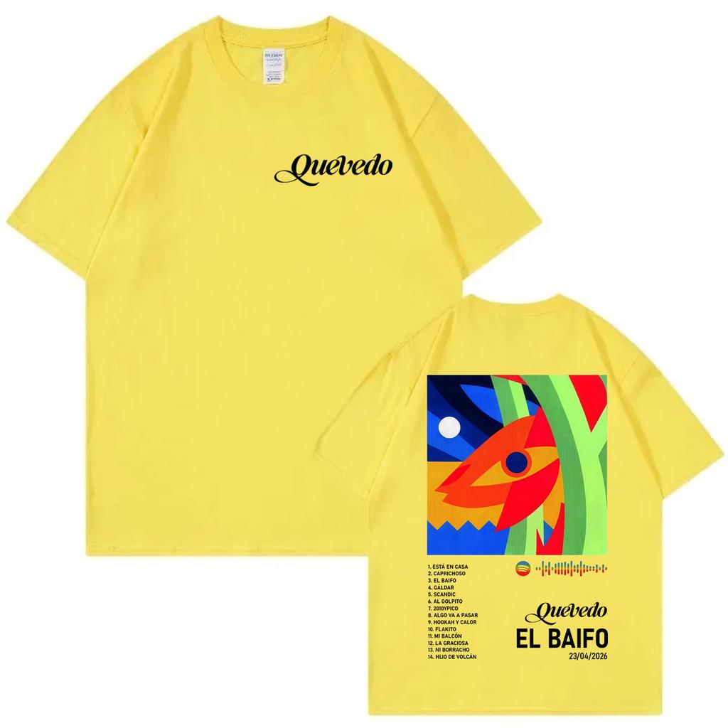 Rapper Quevedo El Baifo Album Poster Graphic T Shirts Unisex Unisex Hip Hop Fashion Tshirt High Quality Cotton Oversized Tshirts