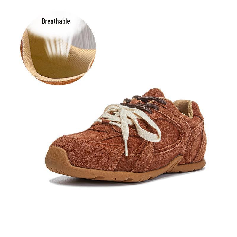 

Женские 2025 Осень Ретро Стиль Пустоши Натуральная Кожа Повседневные Кроссовки Папы 37