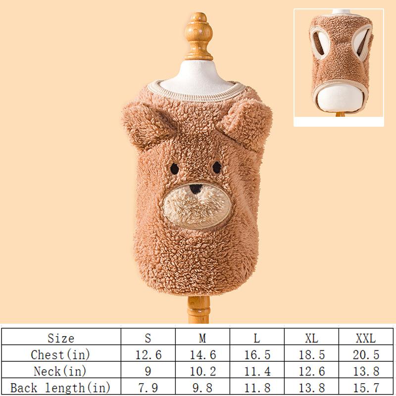 Gorąca urocza jagnięca aksamitna kamizelka dla kociaka jesienno-zimowa ubrania dla psa bawełniana pogrubiona odzież dla zwierząt