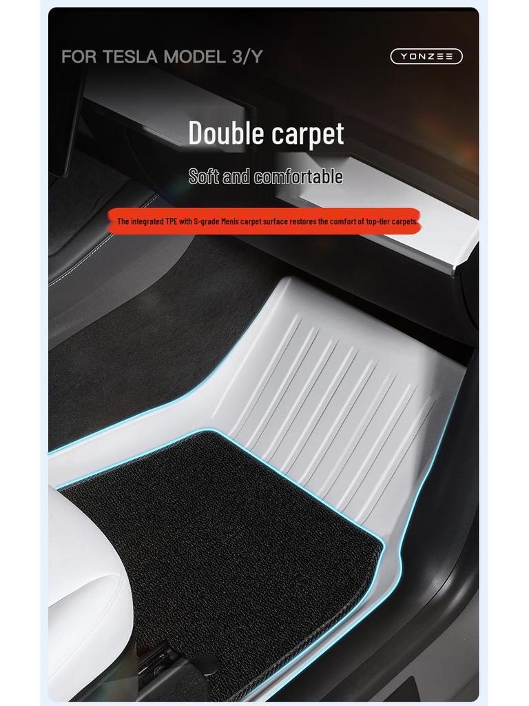 Full Coverage TPE Floor Mats for Tesla Model 3/Y