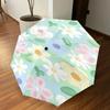 1pc Floral Pattern Automatic Open/Close Umbrella Compact Folding Umbrella with 8-Rib Shaft for Women/Men, Elegant Birthday1309S