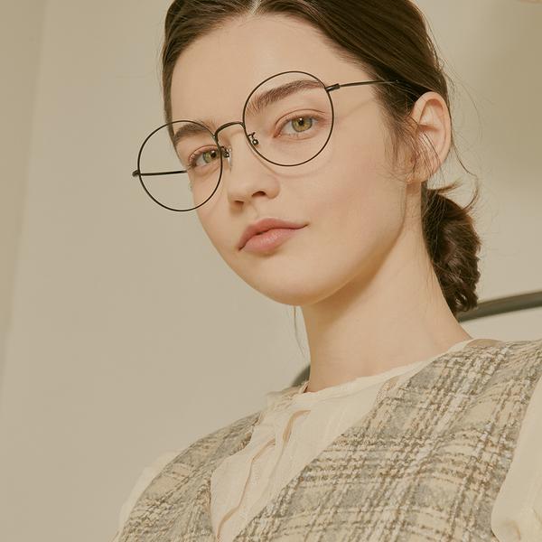 

W46 Cambridge L-круглая металлическая оправа для очков женская, моно-черная, W46-7000005727