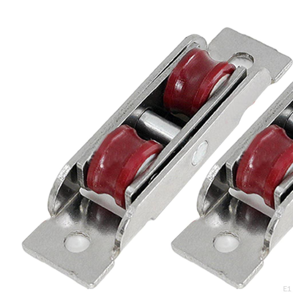 4 Pcs Push Pull Window Pulley Stainless Steel Hardware Rollers Nylon for Bedroom