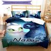 3pcs Toothless Cover Set - Personalized Name, HD Printed Bedding with 1 Cover and 2 Pillowcases - Perfect for Home Decor, Easy Care
