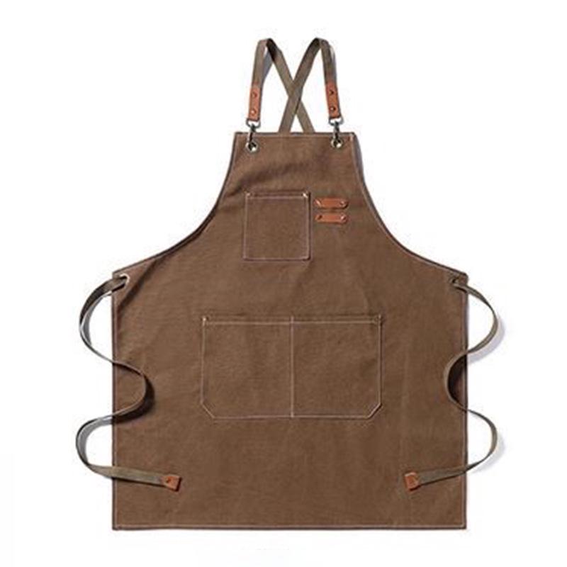 Art Studio Cross-Border Long Smock Apron, Oil & Watercolor Painting Canvas Apron