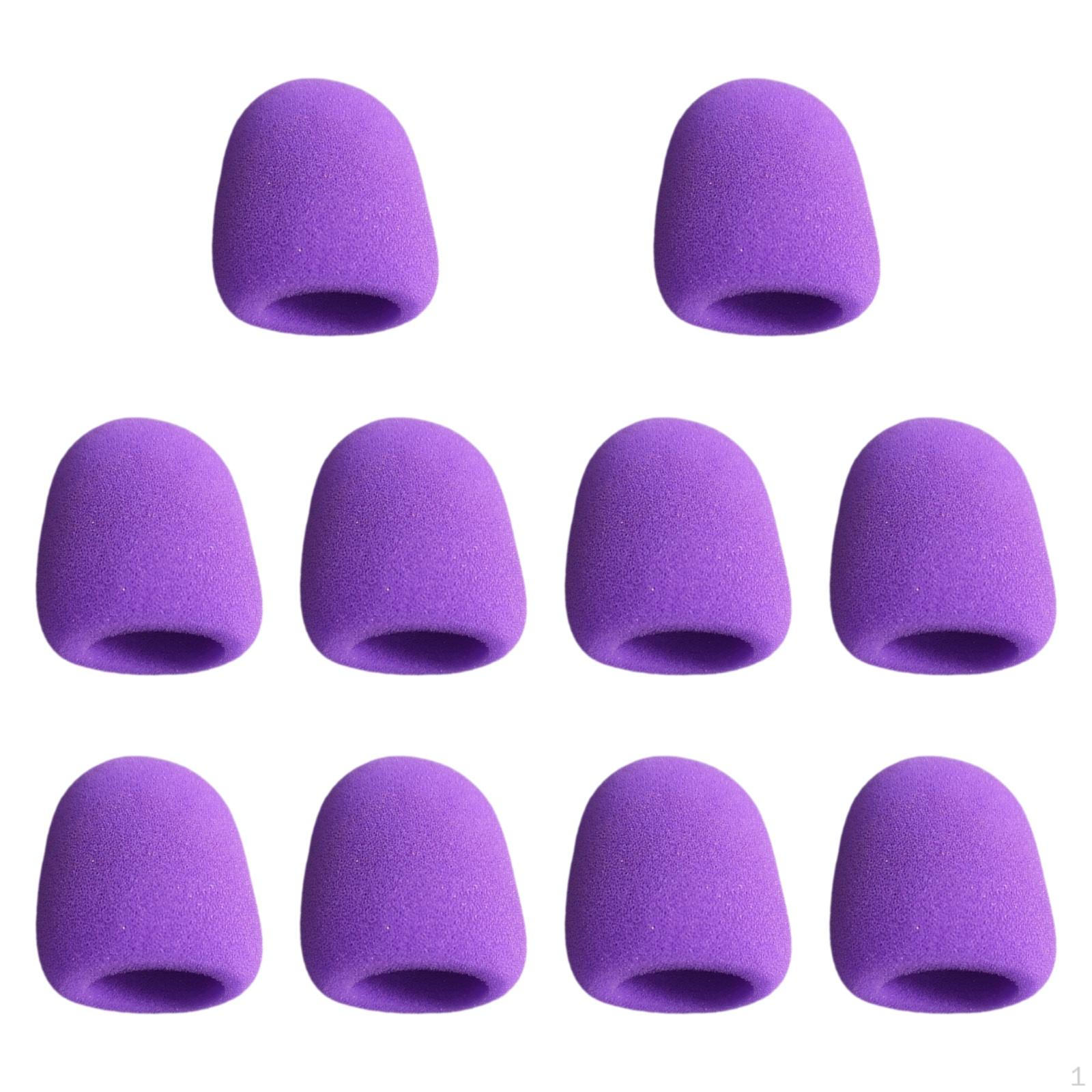 

10 шт. чехол для ручного микрофона защита от ветра микрофонные чехлы портативный губчатый пенопласт фиолетовый