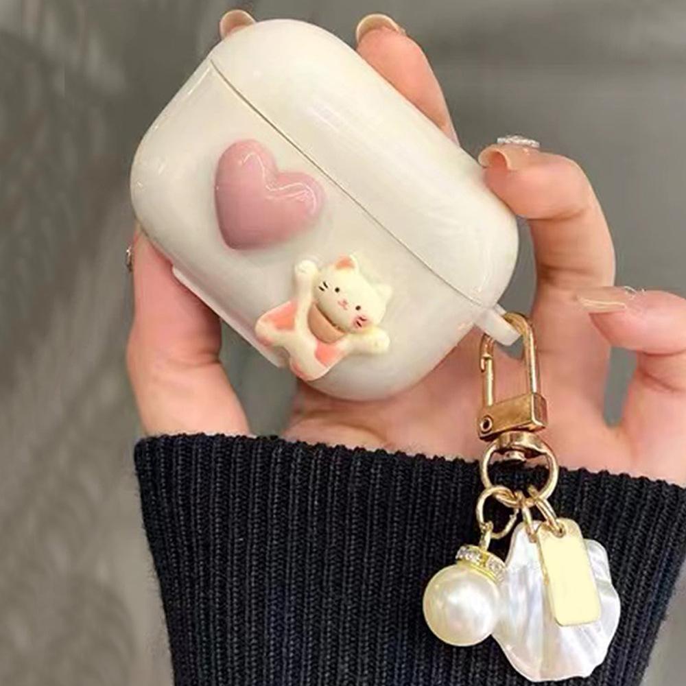 Apple Bluetooth Protective Case Earphone Case for AirPods Pro Cat Love Shell 1/1/1 Generation Cute Ins