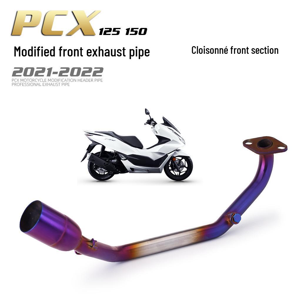 PCX125/150 Stainless Steel Blue Front Motorcycle Exhaust