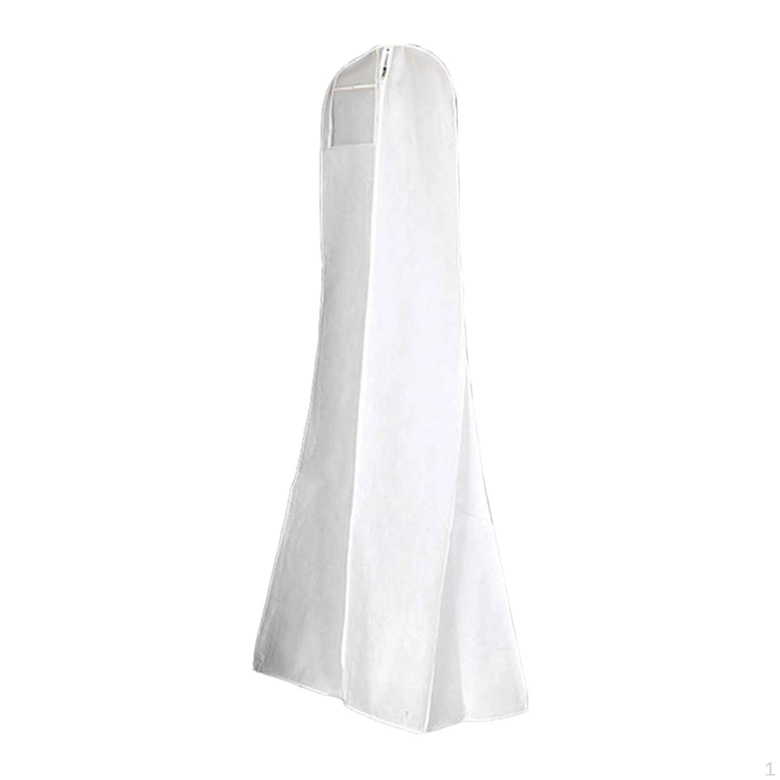 

Garment Bag for Long Wedding Dresses, Ideal Hanging Evening Wear. White