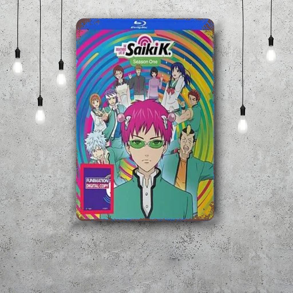 Katastrofiškas Saiki K komiksų gyvenimas Juokinga Baro Metalo Ženklas Retro Plokštelė Vintažinis Ženklas Alkoholio Gėrėjas Baras Klubas Virtuvė