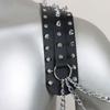 Unisex Leather Shoulder Armor With Rivet Details And Chain Tassel Fashionable Metal Epaulet Accessories For Women Men