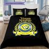 Al Nassr Crest Custom Name Pattern Bedding Quilt Set Quilt Cover Pillowcase Home Birthday Gift(1 * duvet cover + 2 * pillowcase, without core)