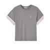 Demana Women's Embroidered Color-block T-Shirt