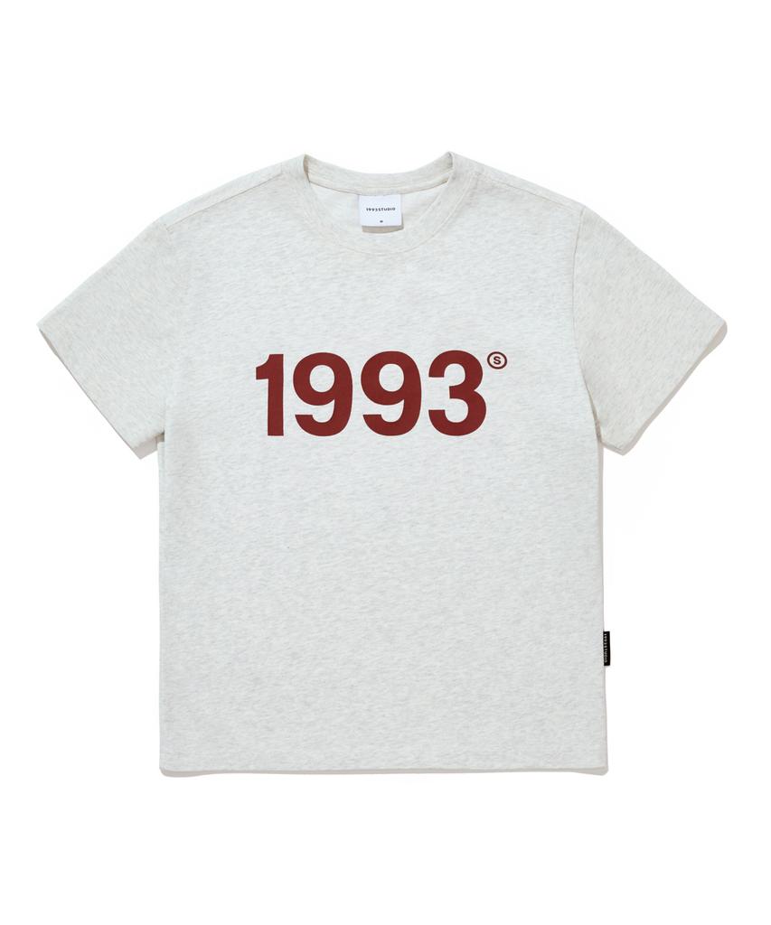 1993STUDIO 1993 Big Logo Women'S Regular Fit T-Shirt_Oat Beige