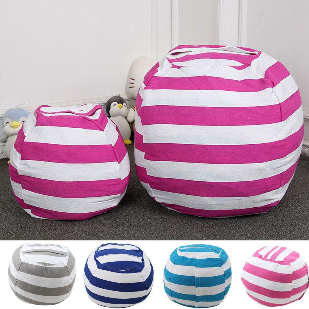 

Полосатый плюшевый органайзер для игрушек холщовые игрушки для хранения мешка с фасолью многоцелевой детский