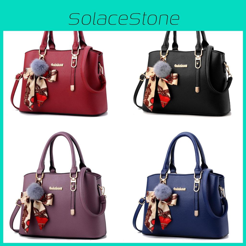 Simple Retro Fashion Crossbody Bag Handbag Bow Pendant Single Shoulder Strap