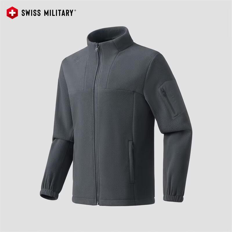 SWISS MILITARY Men s Warm Fleece Outdoor Jacket M темно-серого