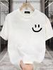 Mens Printed TShirt  100 Cotton  Summer Trendy Streetwear Loose Roundneck TShirt