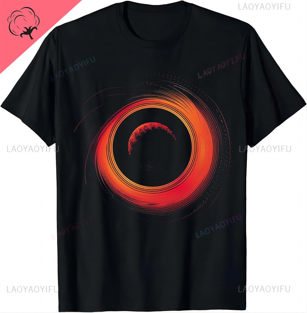 Schwarzes Loch Physik Universum Physik Astrophysiker T-Shirt Lustig Astronomie Wissenschaft Oberteile für Damen Baumwolle Kurzarm Tee