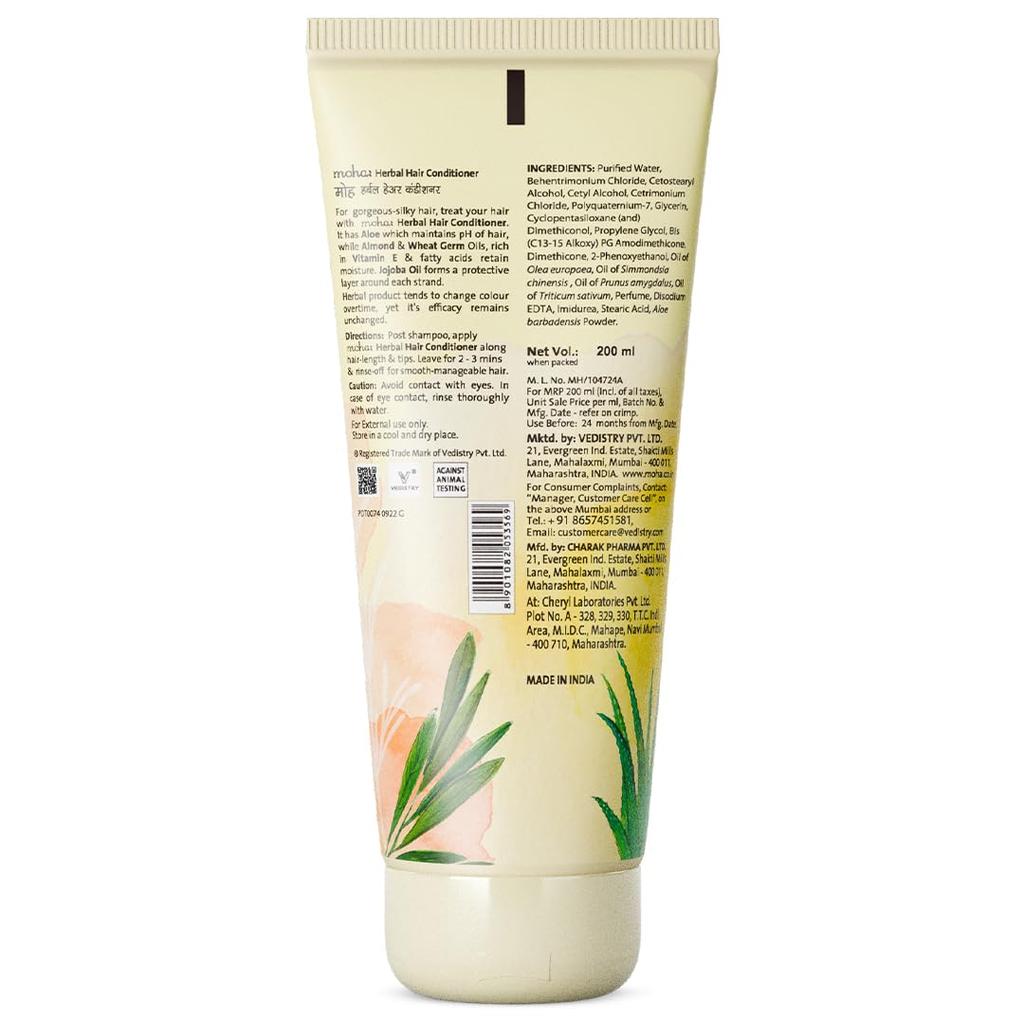 Moha Herbal Hair Conditioner 200ml Pack of 1 | Moisturizes, Adds Shine, Reduces Frizz for Silky, Smooth Hair