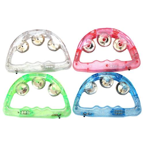 

2026 New Flashing Bell Sensory LED Light Tambourine Shaking Toy Evening Party Stage Prop