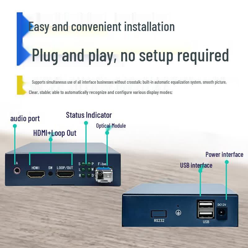 Shenou SOC-G08-HDC010W 4K HDMI Fiber Optic Extender